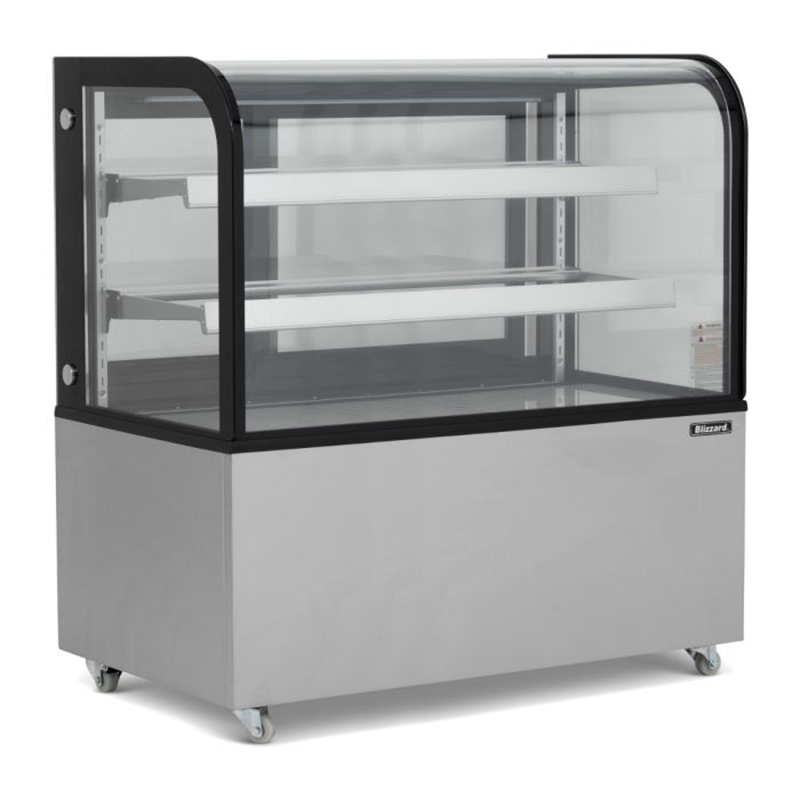 Blizzard DC470 Mobile Display Merchandiser 1516mm Wide Angled Front/Left Side View