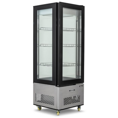 Blizzard CD400L Tall Square Case Cake Display, Angled Front/Left Side View