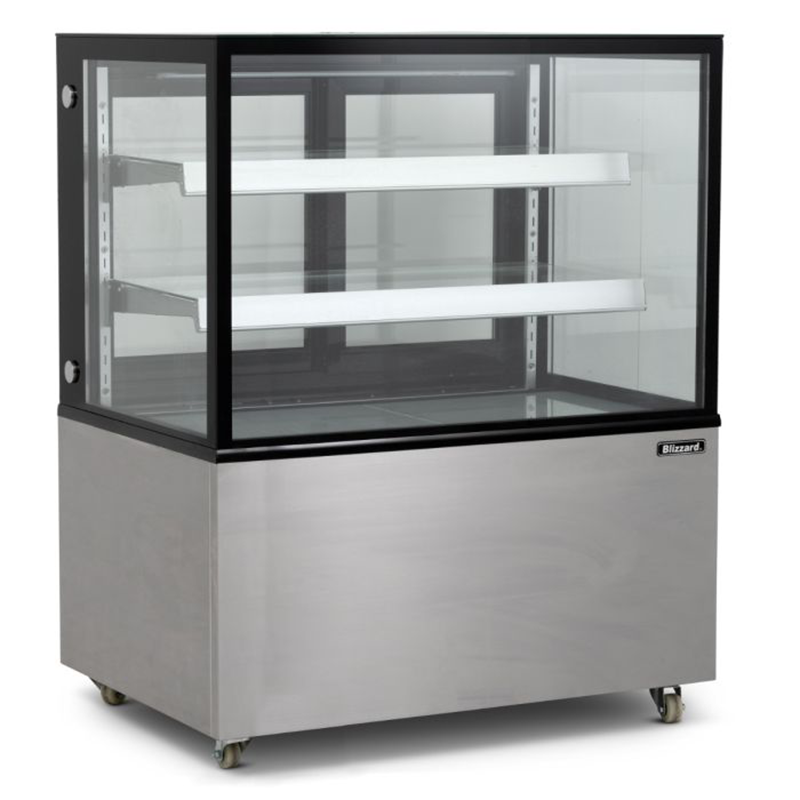 Blizzard DF370 Mobile Display Merchandiser 1215mm Wide, Angled Front/Left Side View