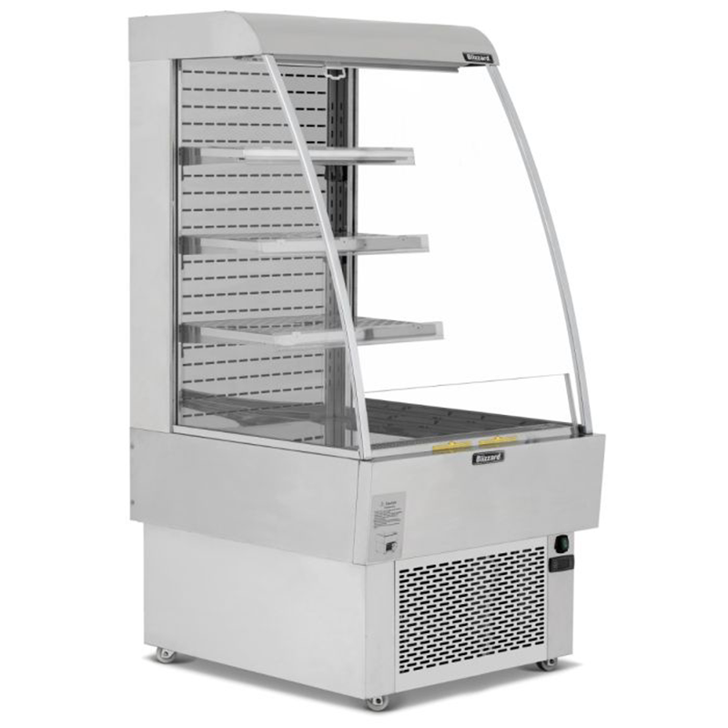Blizzard GRAB100 Refrigerated Grab 'n' Go Open Front Merchandiser 1000mm Wide, Angled Front/Left Side View