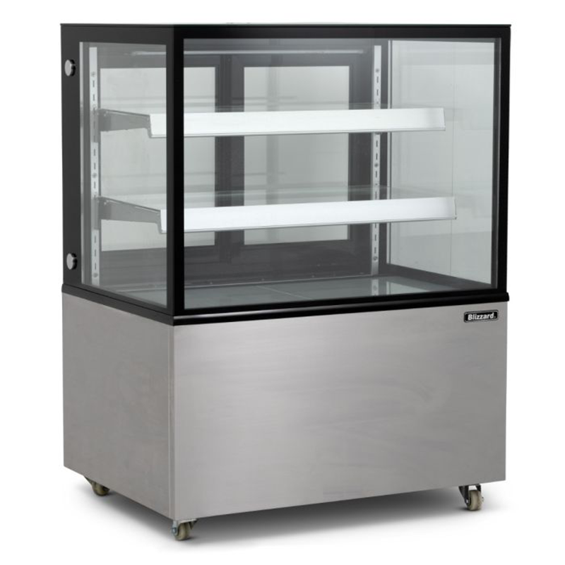 Blizzard DF270 Mobile Display Merchandiser 915mm Wide, Angled Front/Left Side View