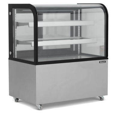 Blizzard DC370 Mobile Display Merchandiser 1216mm Wide Angled Front/Left Side View