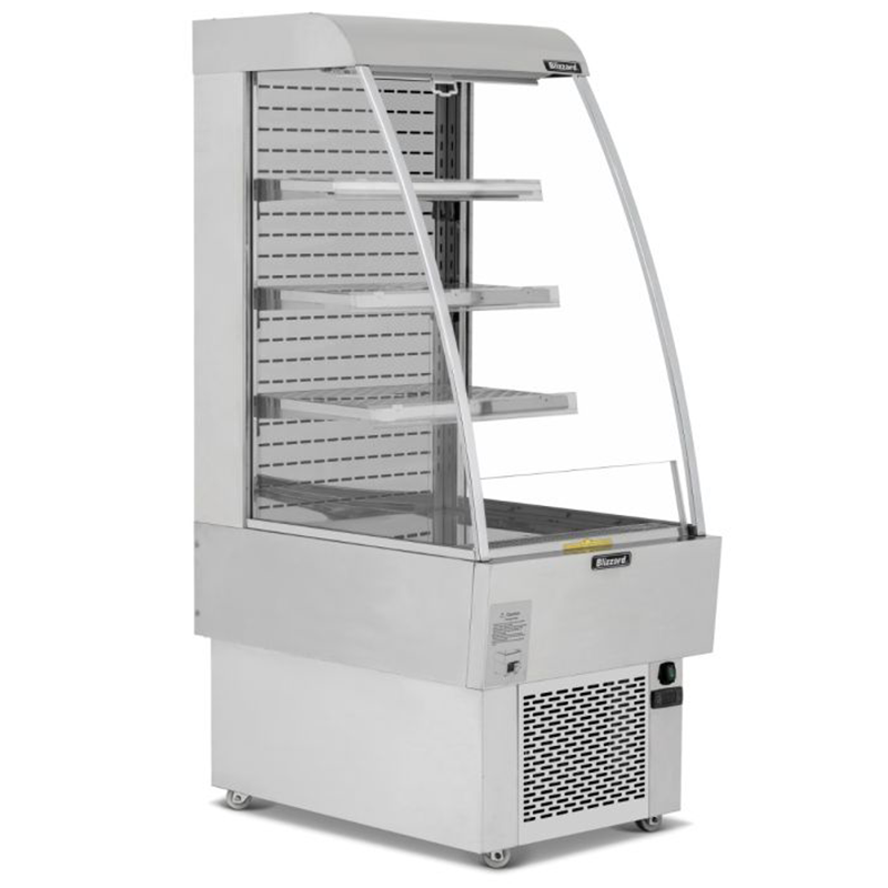 Blizzard GRAB60 Refrigerated Grab 'n' Go Open Front Merchandiser 600mm Wide, Angled Front/Left Side View