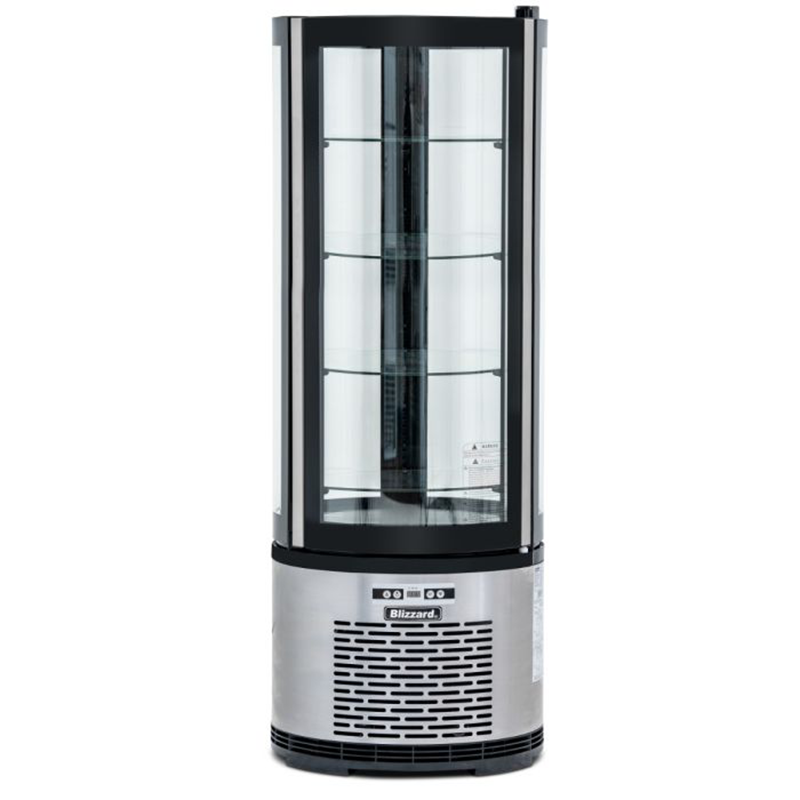 Blizzard CD400R Round Case Cake Display, Front View