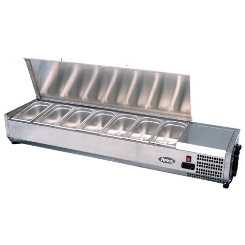 Atosa VRX1400/330S Countertop Topping Unit with 6 x 1/4 GN Pans/Lids, 1415mm