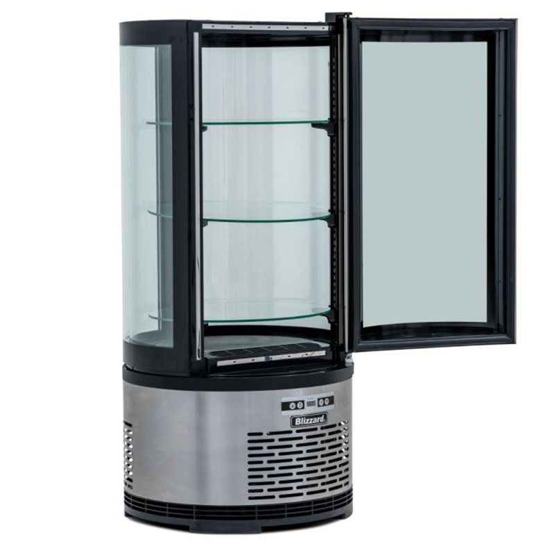 Blizzard CD100R Round Case Cake Display, Angled Front View