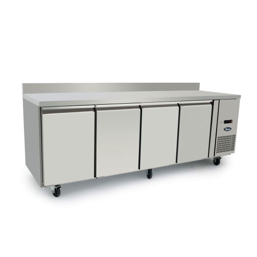 Atosa EPF3442HDSB 4 Door Preparation Counter Fridge with Splash Back, 510 Litres