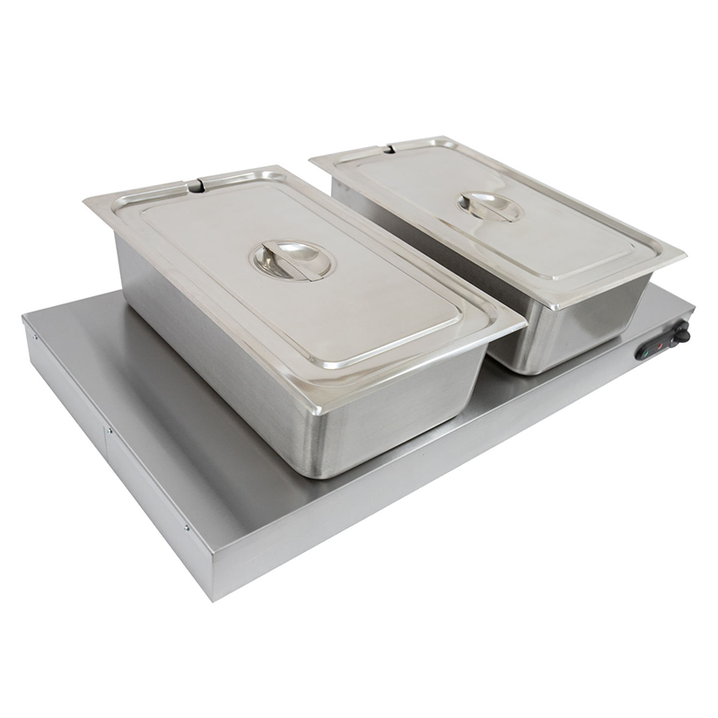 Parry Heated Base Servery 3022 Left Side View With Gastronorm Pans On Top