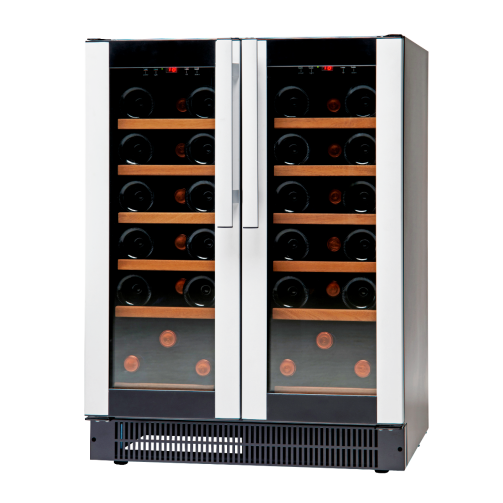Vestfrost W 38 Glass Single Door Multi-Zone Black Compact Wine Cabinet, 38 x 750ml Bottles
