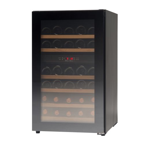 Vestfrost WFG 32 Glass Single Door Dual-Zone Compact Wine Cabinet, 38 x 750ml Bottles