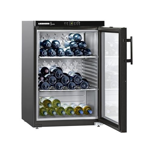 Liebherr WKB 1812 Black Undercounter Wine Cooler, 135 Litres