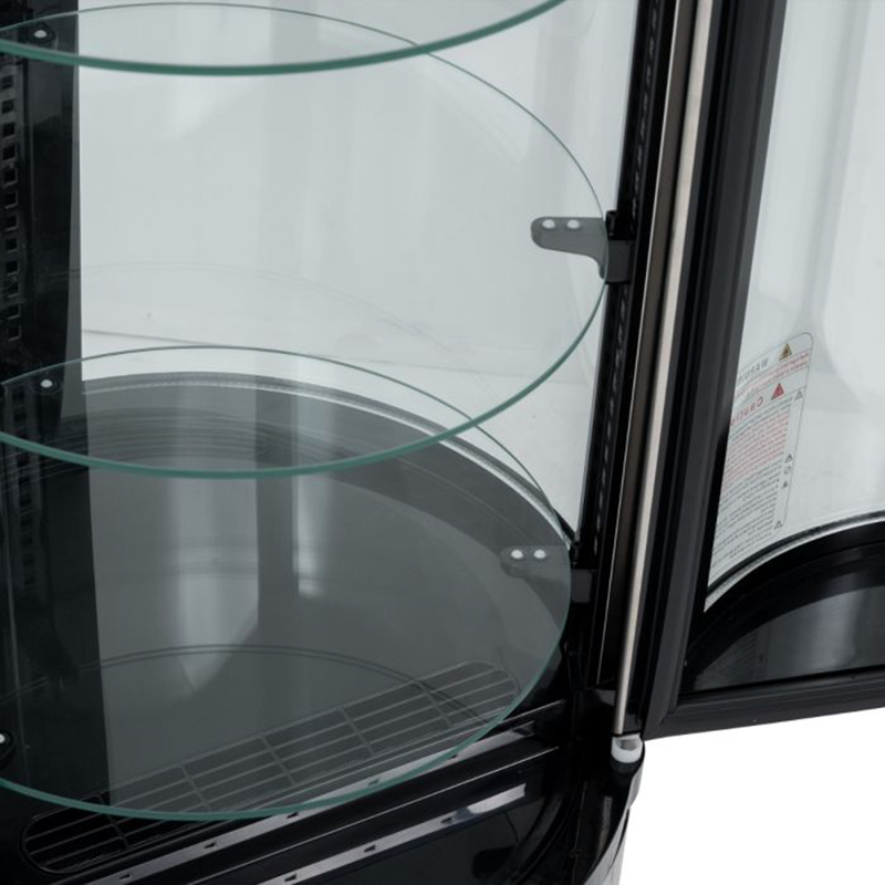 Blizzard CD400R Round Case Cake Display, Close Up View Of Glass Shelving Within The Appliance
