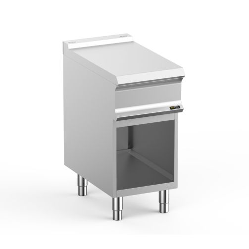 Hobart Ecomax HEN74A Ambient Work Top with Rear Flue on Open Cupboard