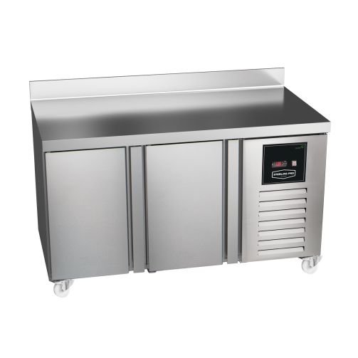 Sterling Pro Green SPI-7-135-20-SB 2 Door Fridge Counter with 100mm Splashback, 290 Litres