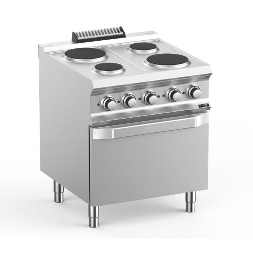 Hobart Ecomax HEPR77FE 4 Round Plate Hob with Electric Oven, 13.5kW