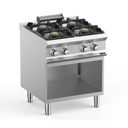 Hobart Ecomax HEFB77AXL 4 Burner Hob on Open Cupboard, 4 x 7kW