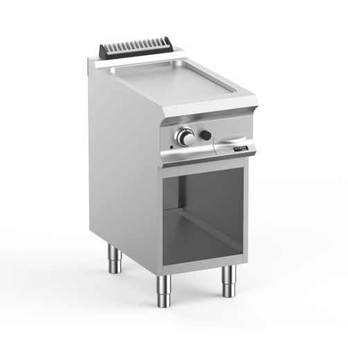 Hobart Ecomax HEFTBG74AL Smooth Griddle on Open Cupboard, 7kW