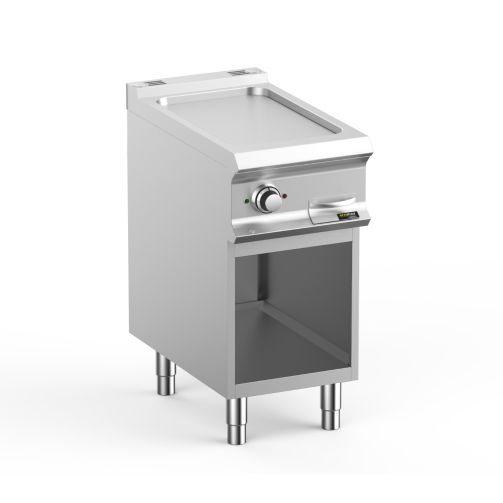 Hobart Ecomax HEFTBE74AL Smooth Griddle on Open Cupboard, 5kW