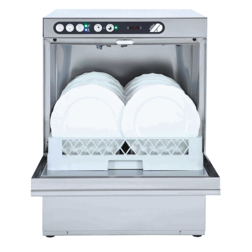 Adler AD50-DPSO 500mm Basket Dishwasher with Chemical Pump, Drain Pump & Water Softener, 18 Plates (13 Amp Plug)