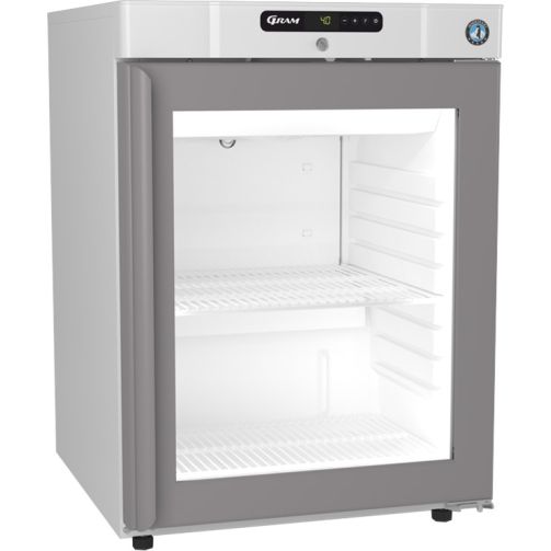 Hoshizaki Compact KG220 L-DR G U Glass Single Door White Undercounter Display Fridge, 123 Litres