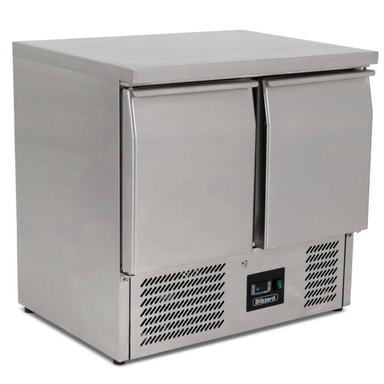 Blizzard BCC2 Compact Double Door Counter Refrigerator Front/Left Side Angled View