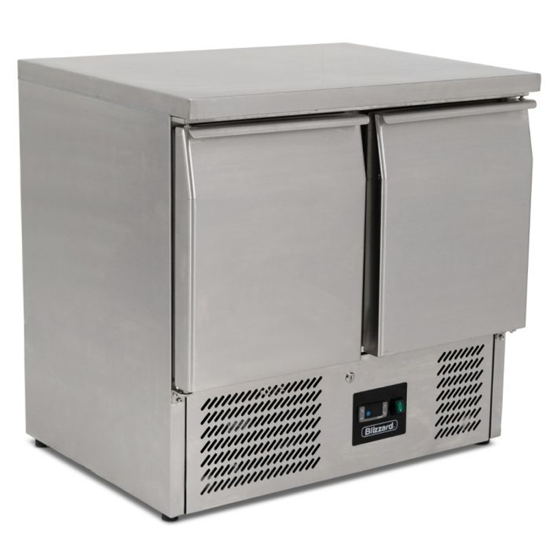 Blizzard BCC2 Compact Double Door Counter Refrigerator Front/Left Side Angled View