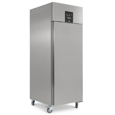 Blizzard BR1SS-FISH Upright Single Hinged Door Fish Cabinet Blizzard Front/Left Side Angled View