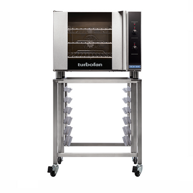 Blue Seal E30M3 Electric Convection Oven - Front Facing View On Turbofan Oven Stand (Not Included)
