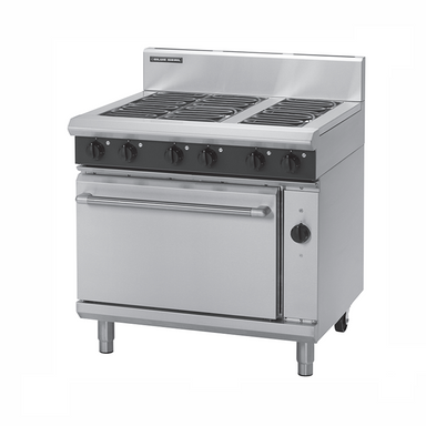 Blue Seal E56B Electric Convection Oven Range - Angled Front/Right Side View