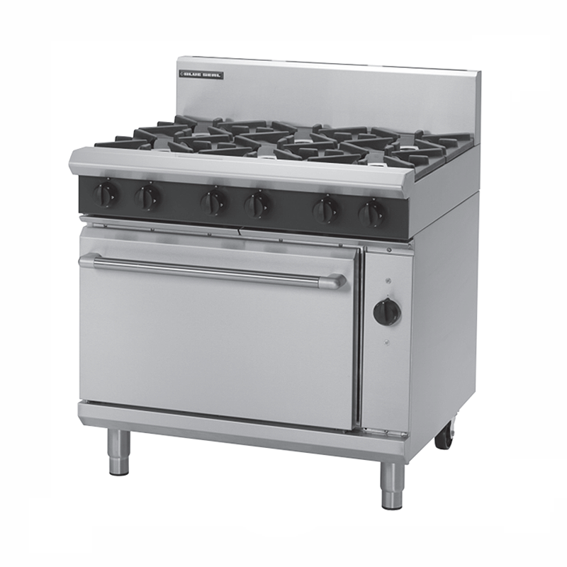 Blue Seal GE56D Gas Range Electric Convection Oven - Angled Front/Right Side View