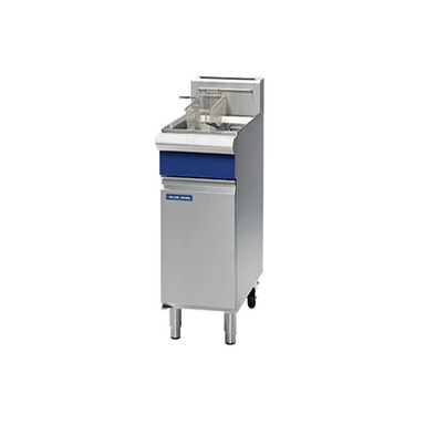 Blue Seal Evolution GT18 Commercial Gas Fryer, Angled Front/Right Side View