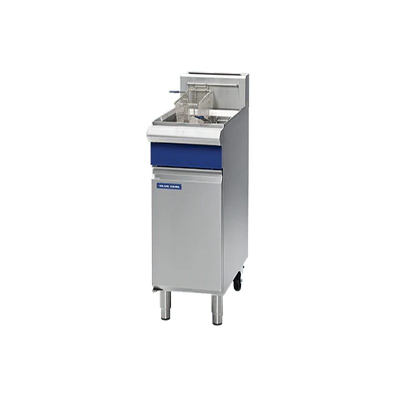 Blue Seal Evolution GT18 Commercial Gas Fryer, Angled Front/Right Side View