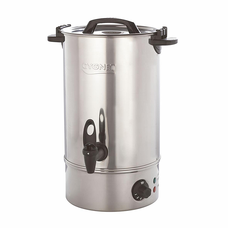 Cygnet MFCT1010 Manual Fill Water Boiler 10L Stainless Steel Front Facing View