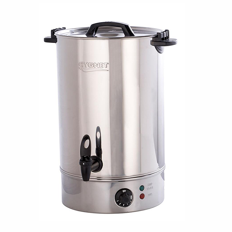 Cygnet MFCT1020 Manual Fill Water Boiler 20L Stainless Steel Front Facing View
