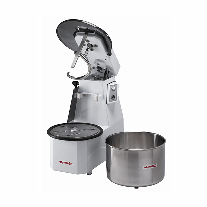 ChefQuip IM-38C Removable Bowl 42L Mixer - Angled Front View With Bowl Removed