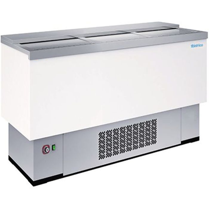 Infrico EFP1500WH White Laminated Beer Dump Angled Front/Left Side View
