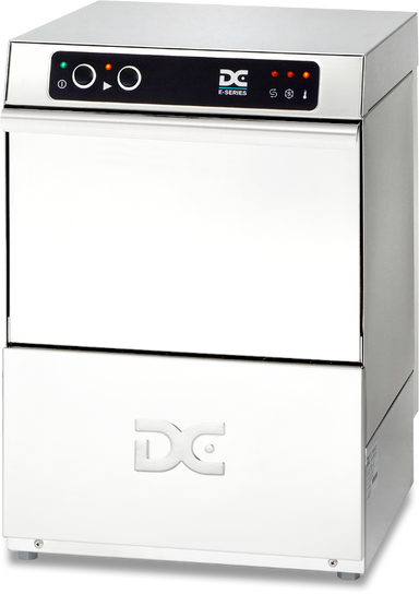 DC Economy Glasswasher EG35 IS - Angled front view with a closed door.