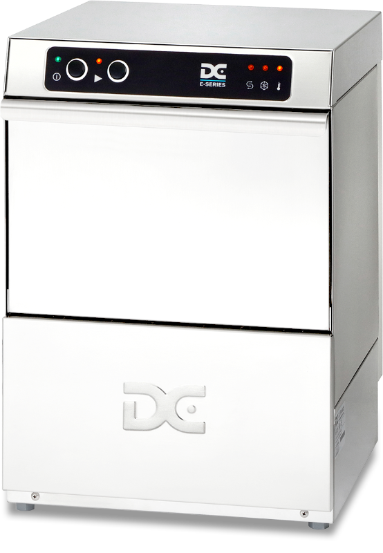 DC Economy Glasswasher EG35 IS - Angled front view with a closed door.