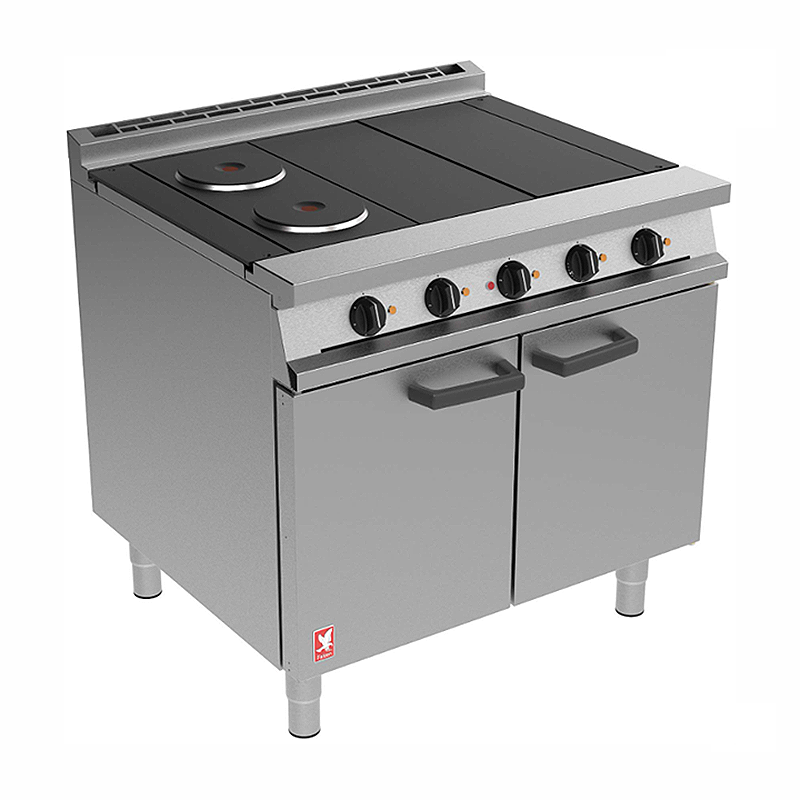 Falcon Dominator E3101 Four Hotplate Oven Range, Angled Front/Left Side View