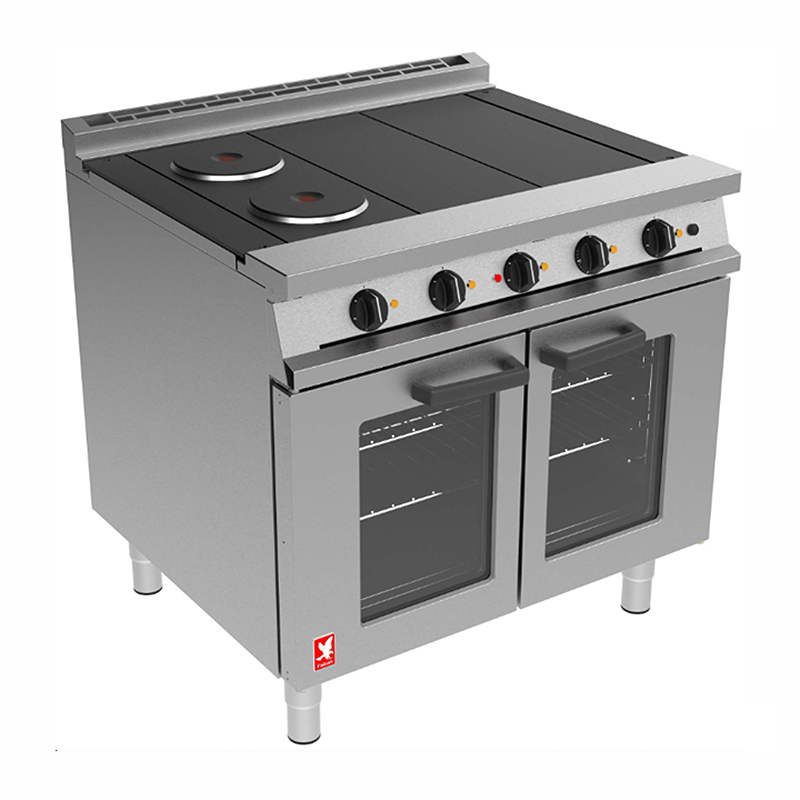 Falcon Dominator E3101 OTC Four Hotplate Oven Range, Angled Front/Left Side View