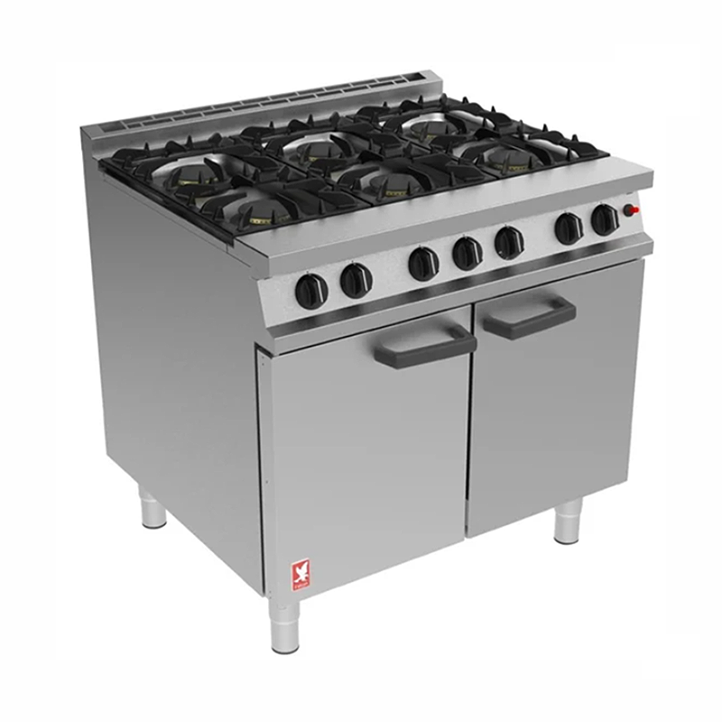 Falcon Dominator G3101 - Open Top Gas Range, Angled Front/Left Side View