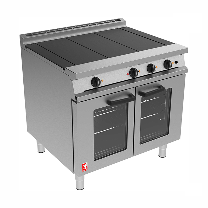 Falcon Dominator E3101 OTC Three Hotplate Oven Range, Angled Front/Left Side View