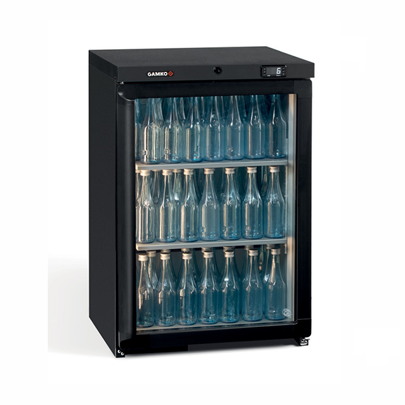 Gamko LG3/150RG Single Door Bottle Cooler - Angled Front View