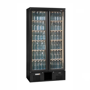 Gamko MG3/500G Double Door Bottle Cooler - Angled Front/Left Side View
