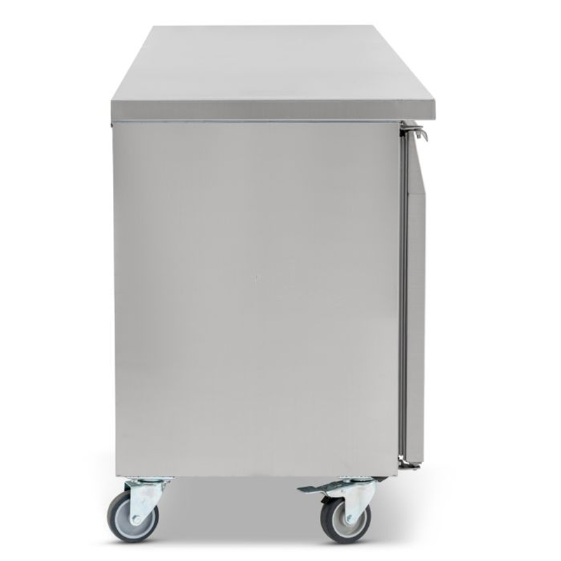 Blizzard HBC2SL Slimline Double Hinged Door Counter Refrigerator Left Side View