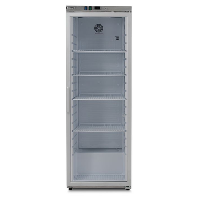 Blizzard HSG40 Single Glass Door Stainless Steel Refrigerator Front View