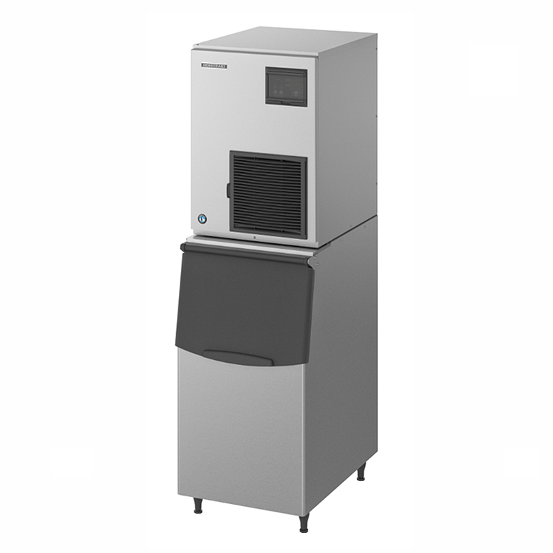 Hoshizaki FM-300AKE-HC-SB Flake Ice Maker - Angled Front/Right Side View