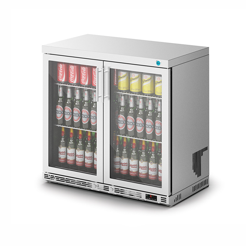 IMC Ventus F76/251/SS V90 Double Door Bottle Cooler - Angled Front/Right Side View