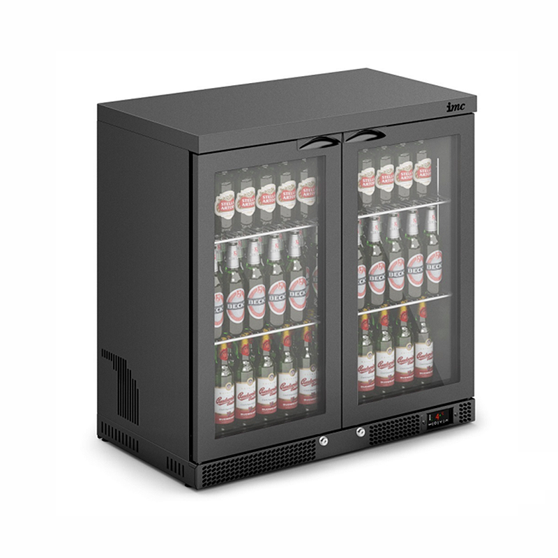 IMC Mistral F77/250/B M90 Double Door Bottle Cooler - Angled Front/Left Side View