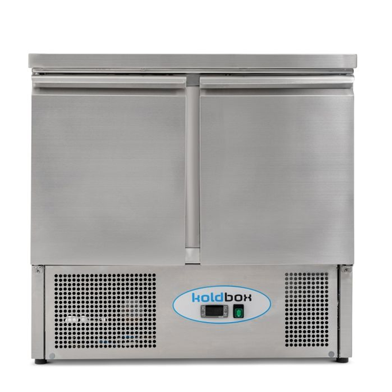Koldbox KXCC2 Stainless Steel Double Door Refrigerated Compact Counter Front View